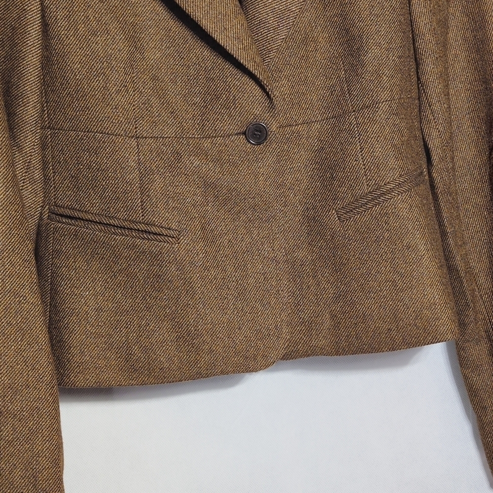 BCBG Maxazria Marilyn Sz S Tweed Women's Brown Blazer Jacket NWT - Picture 4 of 9